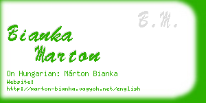 bianka marton business card