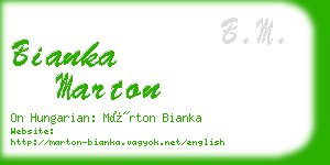 bianka marton business card